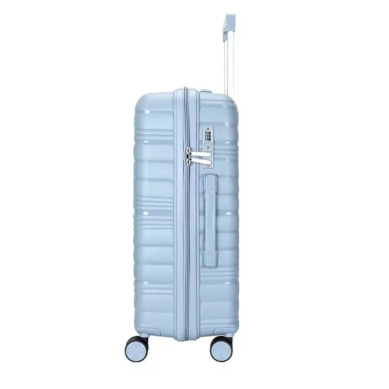 JMT-542218 4-Piece Luggage Set with Spinner Wheels, Durable PP Storage Trolley Cases in 14, 20, 24, and 28 Inch Sizes