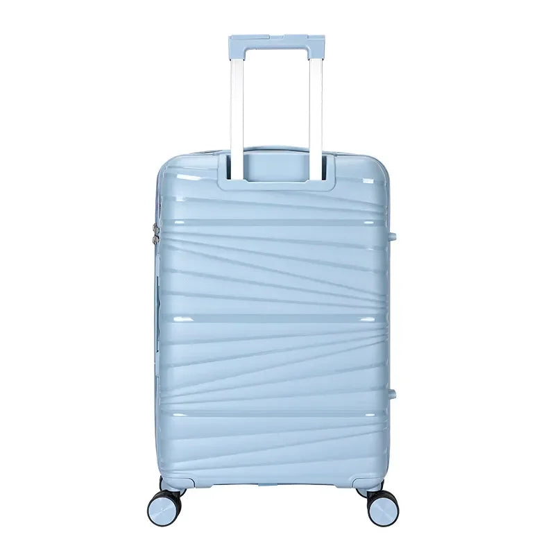 JMT-542218 4-Piece Luggage Set with Spinner Wheels, Durable PP Storage Trolley Cases in 14, 20, 24, and 28 Inch Sizes