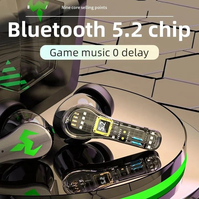 JMT-542666 Low Latency TWS Gaming Earbuds with Microphone and Bass Audio Sound Positioning