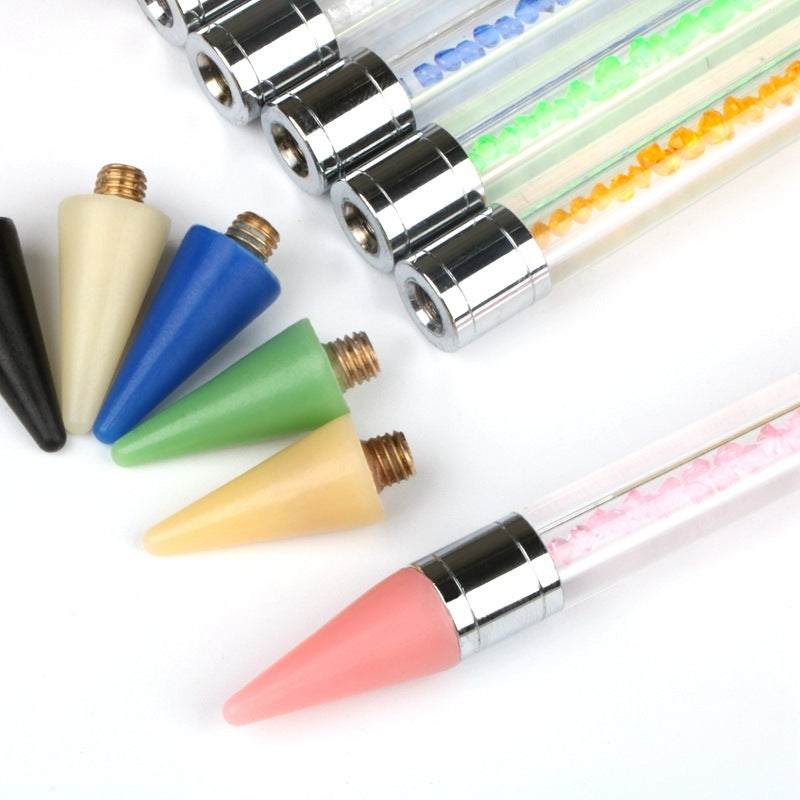 JMT-542794 Dual-Head Diamond Spot Drill Pen with Colorful Wax Heads for Easy Gem Application
