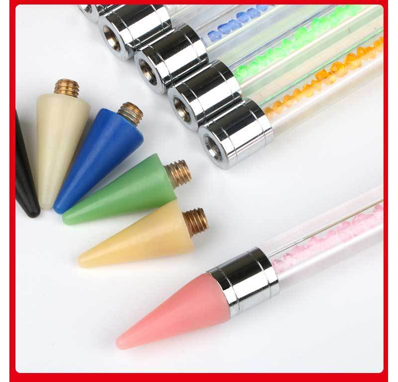JMT-542794 Dual-Head Diamond Spot Drill Pen with Colorful Wax Heads for Easy Gem Application