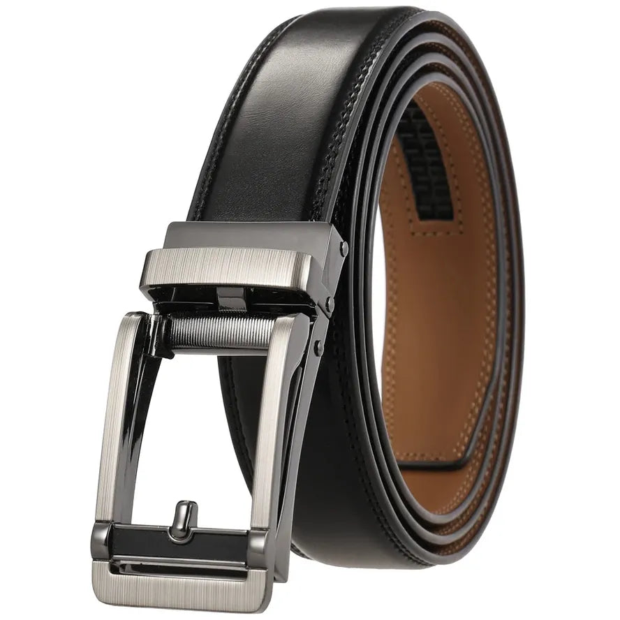 JMT-543242 Automatic Buckle Belt for Men and Women, 30mm Adjustable Fashion Accessory