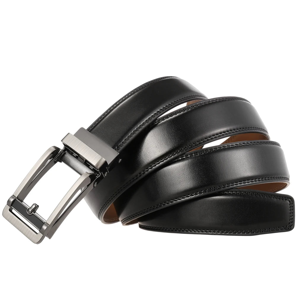 JMT-543242 Automatic Buckle Belt for Men and Women, 30mm Adjustable Fashion Accessory