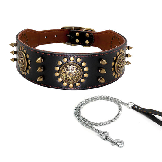 JMT-543306 Large Studded Anti-Bite Dog Collar for Added Protection and Style