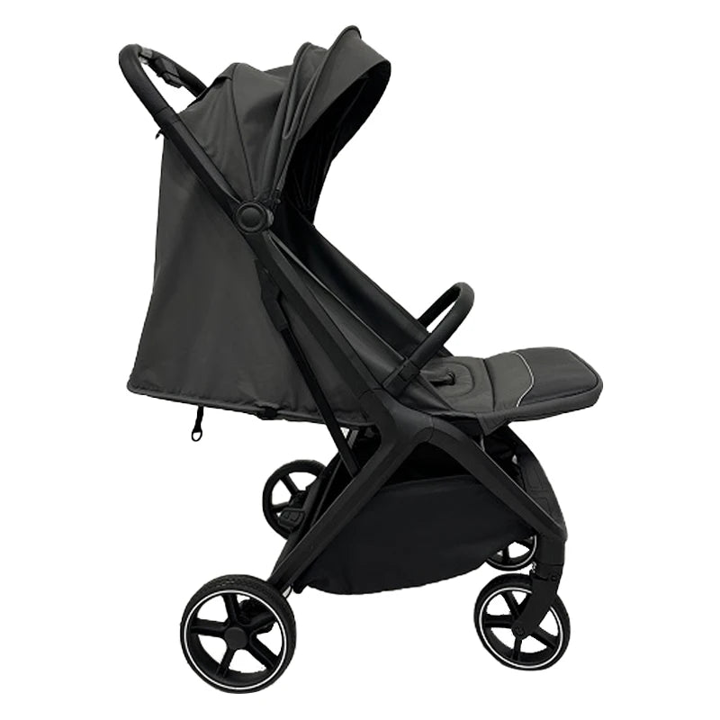 JMT-543498 Ergonomic Double Stroller with Sunshade and Travel Bag in Dark and Light Grey