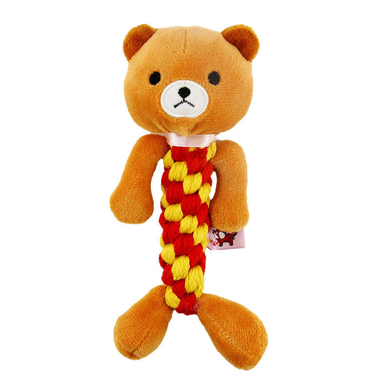 JMT-543626 Dog Molar Training Toy - Durable Short Plush Chew Toy, 19cm Length, 8cm Width