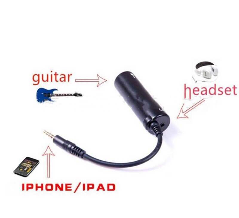 JMT-543818 Apple Device Compatible Guitar Audio Cable with Guitar Effector Support