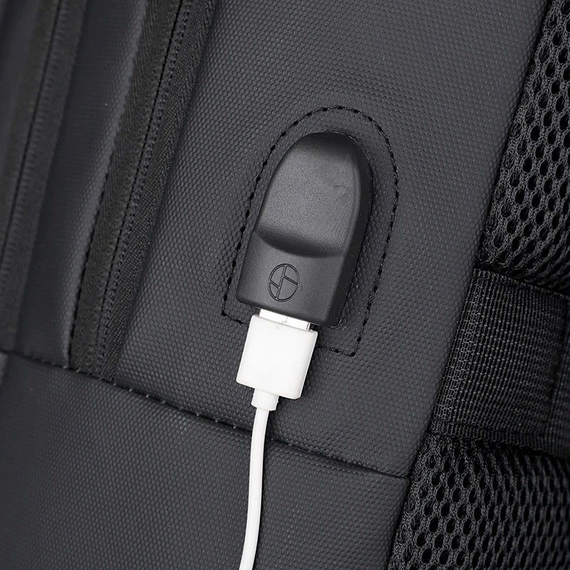 JMT-543818 Custom Logo USB Charging Business Laptop Backpack for Unisex Users