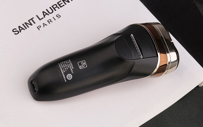JMT-543882 Rechargeable Electric Rotary Shaver with Floating Dual Heads and Smart Power Monitoring