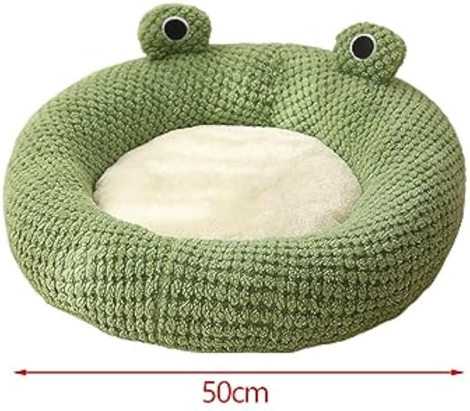 JMT-543946 Cartoon Frog Shape Cat and Small Dog Bed - Cozy Plush Pet Nest for Indoor Comfort