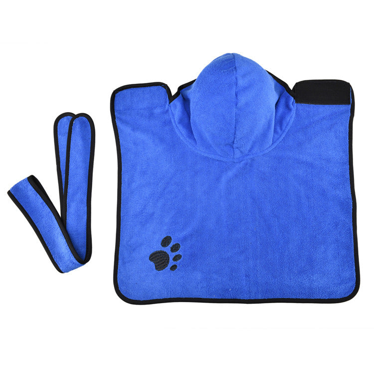 JMT-544266 Super Absorbent Towel Robe for Medium to Large Dogs – Adjustable Fit with Velcro Closure