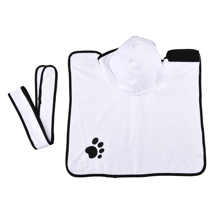 JMT-544266 Super Absorbent Towel Robe for Medium to Large Dogs – Adjustable Fit with Velcro Closure