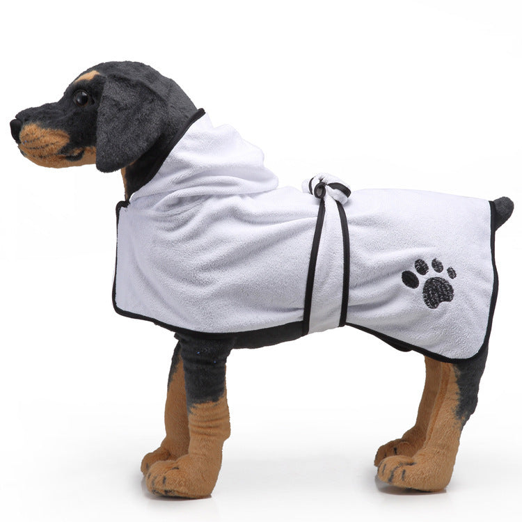 JMT-544266 Super Absorbent Towel Robe for Medium to Large Dogs – Adjustable Fit with Velcro Closure