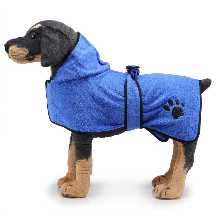 JMT-544266 Super Absorbent Towel Robe for Medium to Large Dogs – Adjustable Fit with Velcro Closure