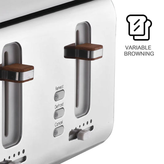 JMT-544458 Stainless Steel 4-Slice Electric Sandwich Toaster with Smart Features