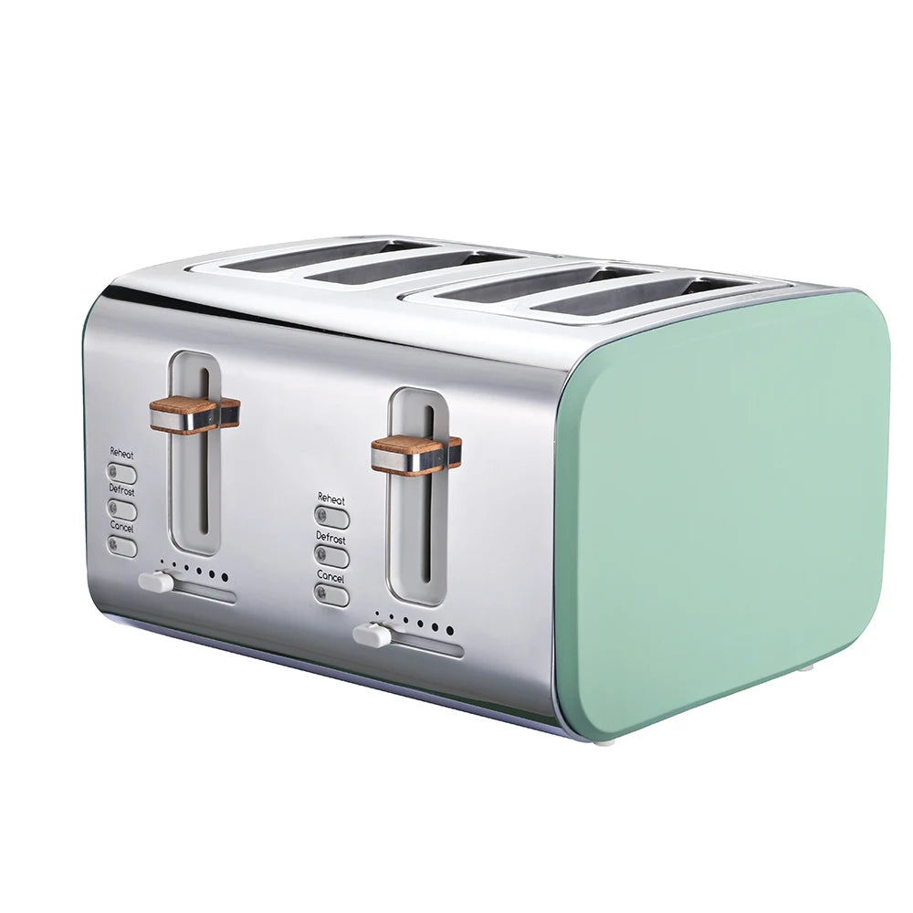 JMT-544458 Stainless Steel 4-Slice Electric Sandwich Toaster with Smart Features