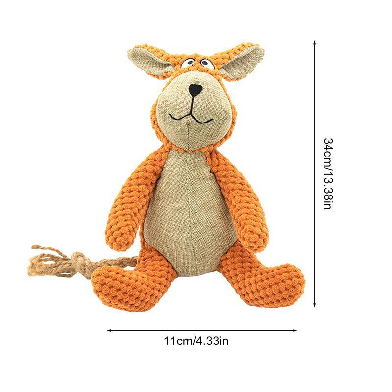 JMT-544778 Interactive Plush Squeaky Dog Toy for Chewing, Teeth Cleaning, and Stress Relief