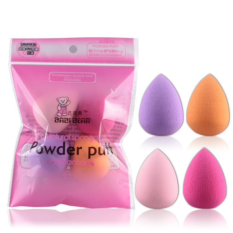 JMT-544778 Small Latex Gourd Wet and Dry Makeup Sponge Set - 4 Beauty Eggs for Flawless Application