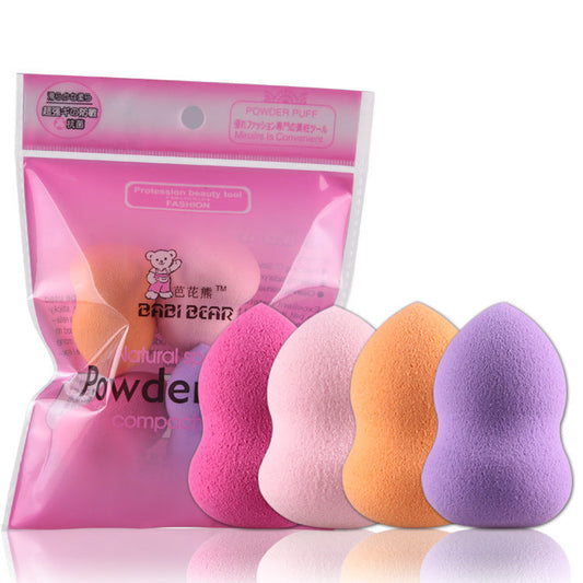JMT-544778 Small Latex Gourd Wet and Dry Makeup Sponge Set - 4 Beauty Eggs for Flawless Application