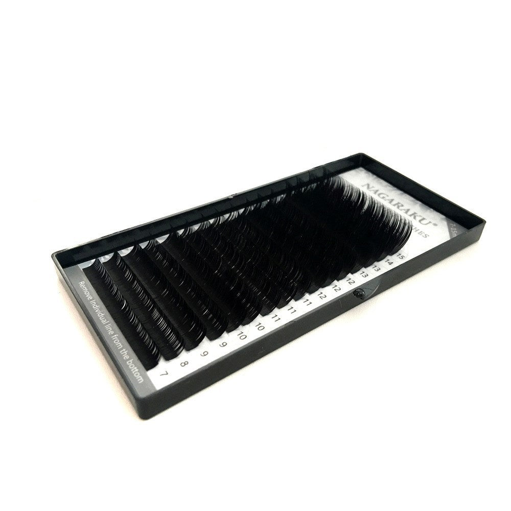 JMT-544906 Silk Protein Fiber Grafted False Eyelashes – 7-15mm Mixed Lengths in Multiple Curl Options