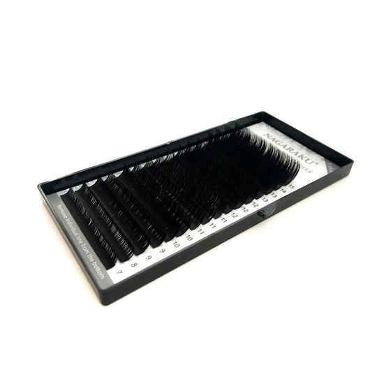 JMT-544906 Silk Protein Fiber Grafted False Eyelashes – 7-15mm Mixed Lengths in Multiple Curl Options