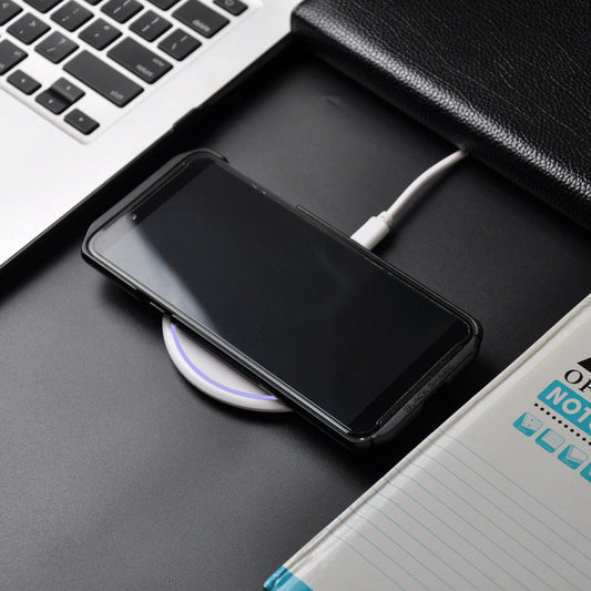 JMT-544970 Round 10W Fast Wireless Charger with Micro USB Input, Black Color, CE FCC ROHS Certified