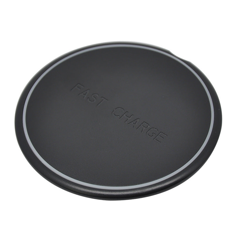 JMT-544970 Round 10W Fast Wireless Charger with Micro USB Input, Black Color, CE FCC ROHS Certified