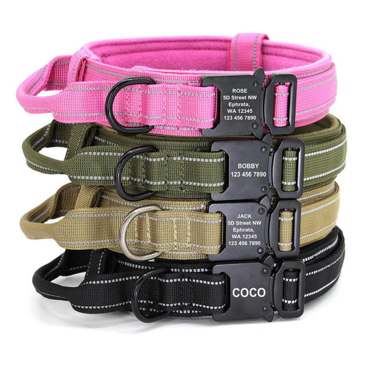 JMT-545290 Reflective Adjustable Nylon Dog Collars for Medium to Large Dogs in Camouflage Colors