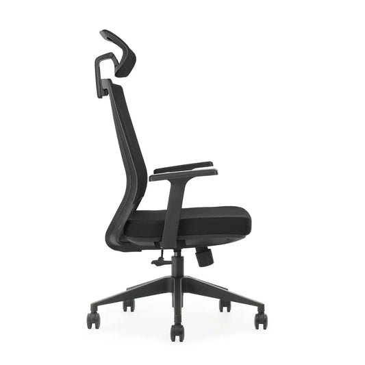 JMT-545546 Ergonomic Full Mesh High Back Swivel Executive Chair with Adjustable Headrest