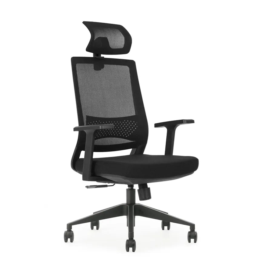 JMT-545546 Ergonomic Full Mesh High Back Swivel Executive Chair with Adjustable Headrest