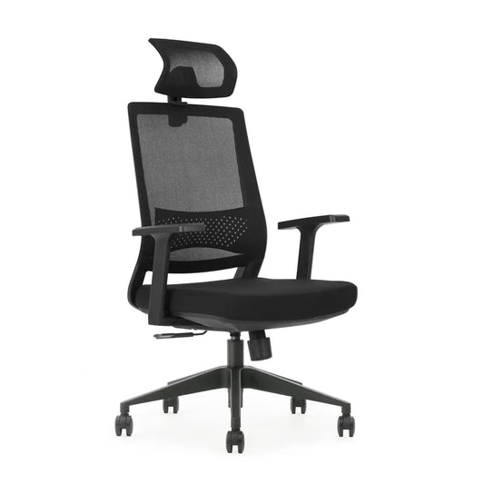 JMT-545546 Ergonomic Full Mesh High Back Swivel Executive Chair with Adjustable Headrest