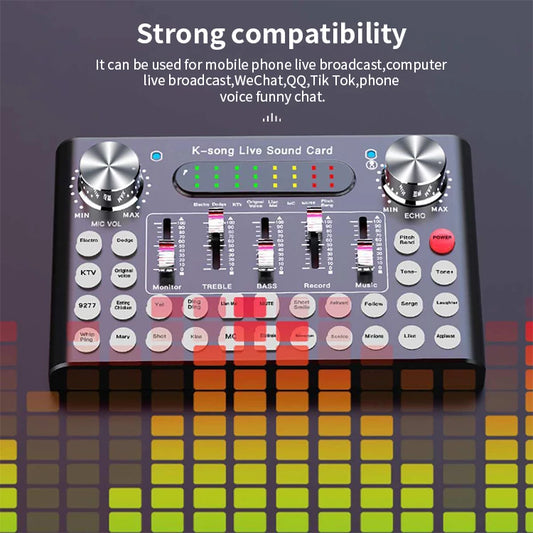 JMT-545610 Portable USB Audio Mixer and Sound Card for PC and Mobile Devices