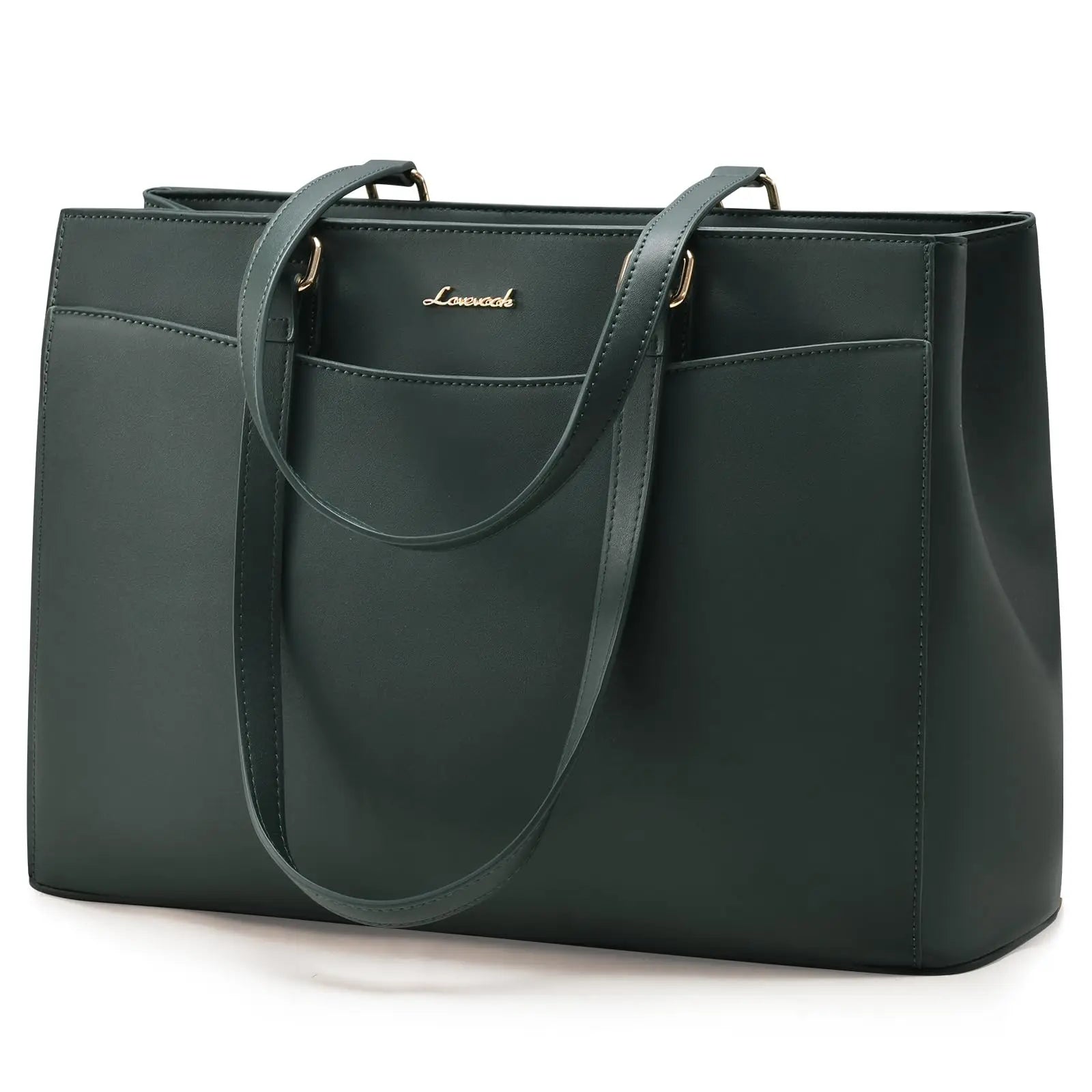 JMT-545610 Waterproof PU Leather 15.6-17.3 Inch Business Tote Bag for Women - Classic Office Briefcase