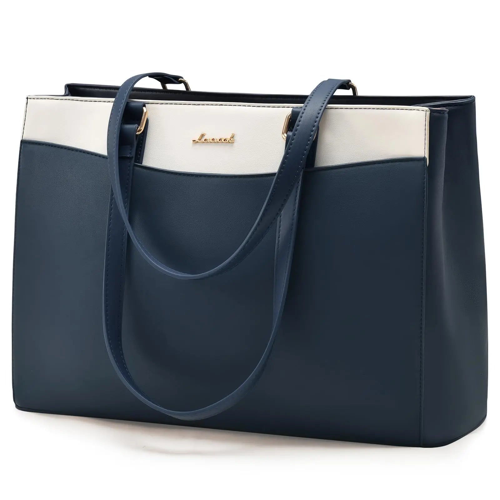 JMT-545610 Waterproof PU Leather 15.6-17.3 Inch Business Tote Bag for Women - Classic Office Briefcase