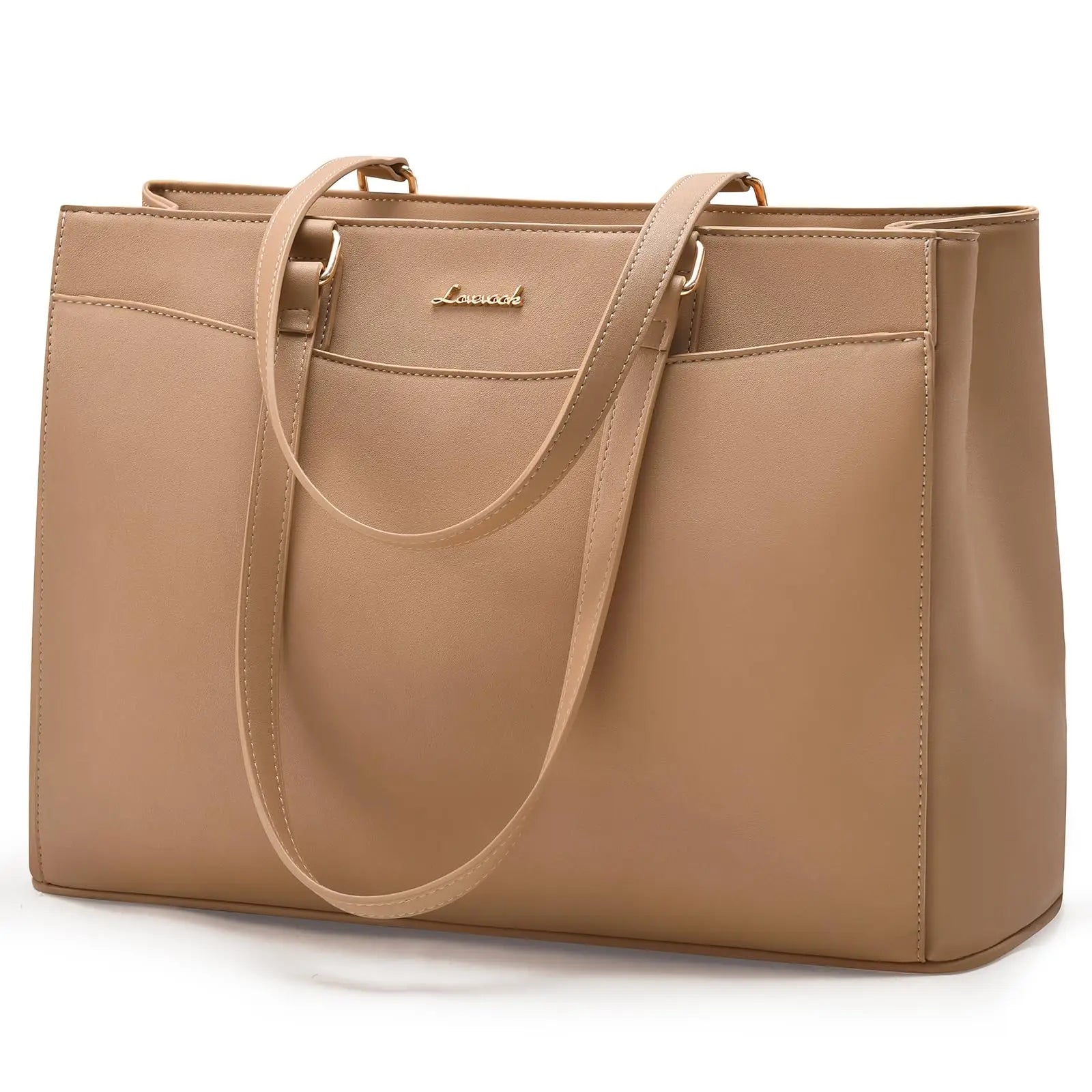 JMT-545610 Waterproof PU Leather 15.6-17.3 Inch Business Tote Bag for Women - Classic Office Briefcase