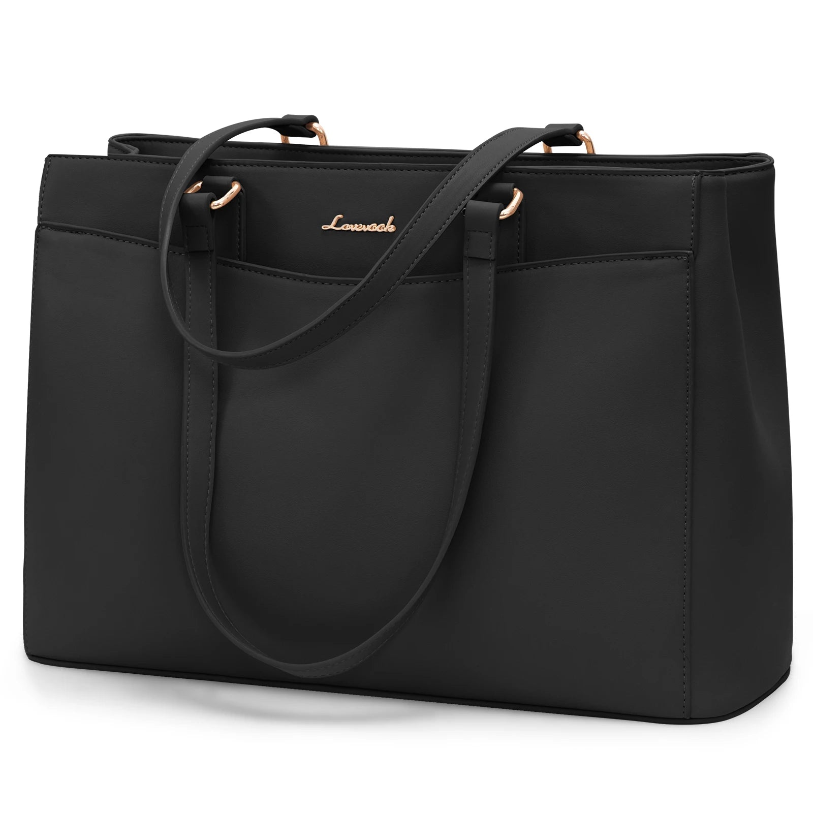 JMT-545610 Waterproof PU Leather 15.6-17.3 Inch Business Tote Bag for Women - Classic Office Briefcase