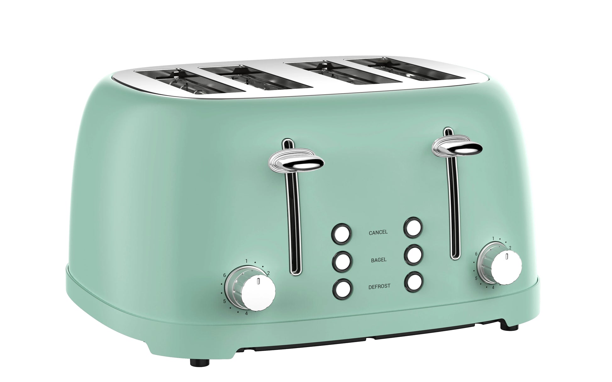JMT-545738 Retro 4-Slice Stainless Steel Electric Pop-Up Toaster with Grill Feature