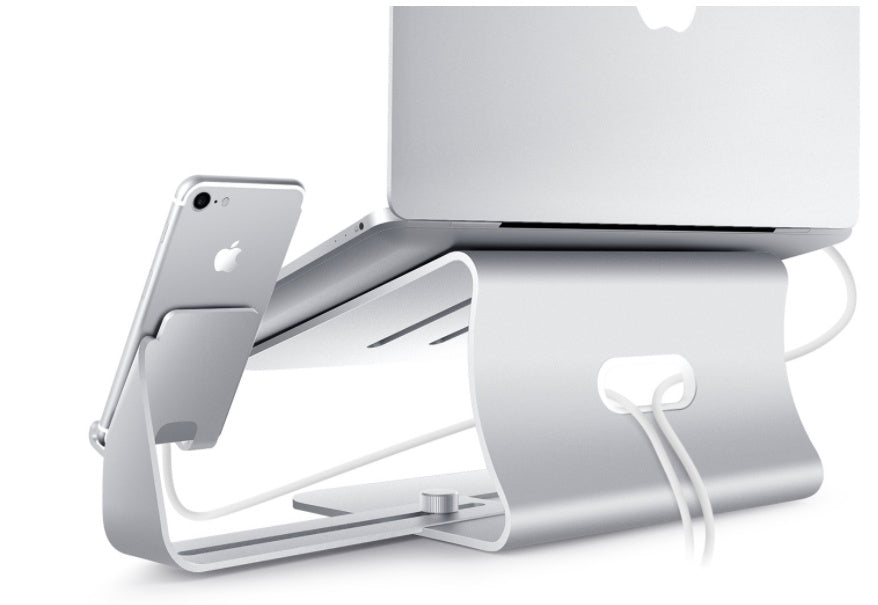 JMT-545802 Adjustable Lazy Bracket for Desktop Organizing - Silver and Gray, 26x24.3x19cm