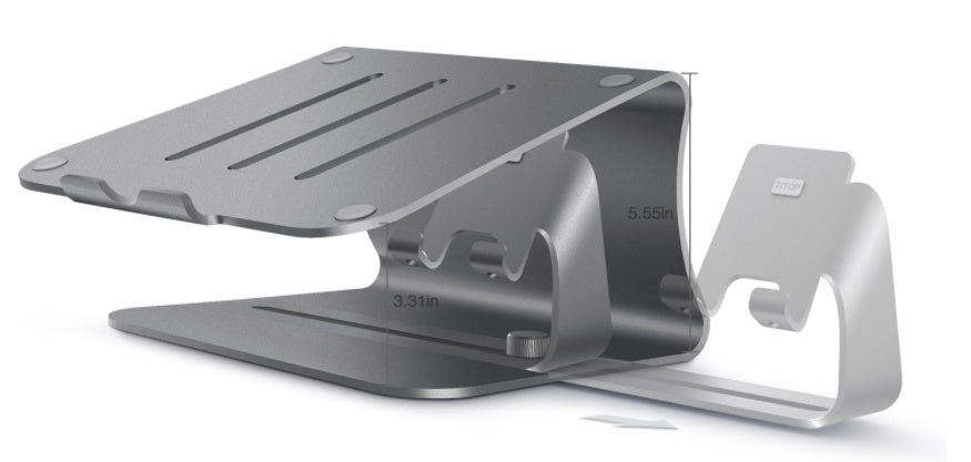 JMT-545802 Adjustable Lazy Bracket for Desktop Organizing - Silver and Gray, 26x24.3x19cm