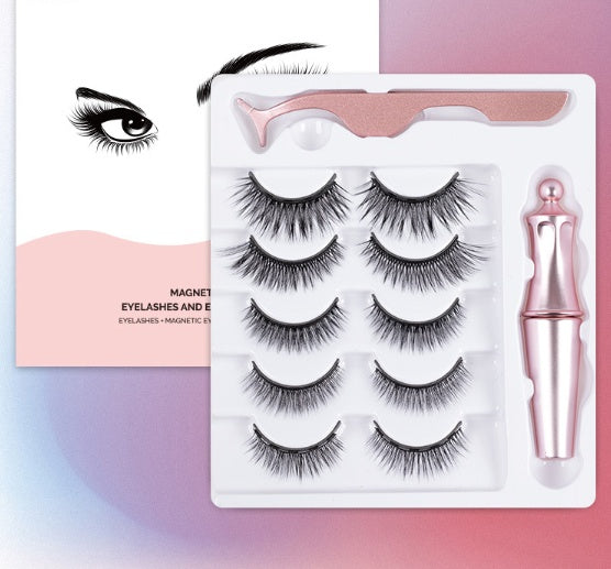 JMT-546058 Magnet False Eyelashes with Eyeliner - Black, 13.7 x 11.7 x 2.8 cm