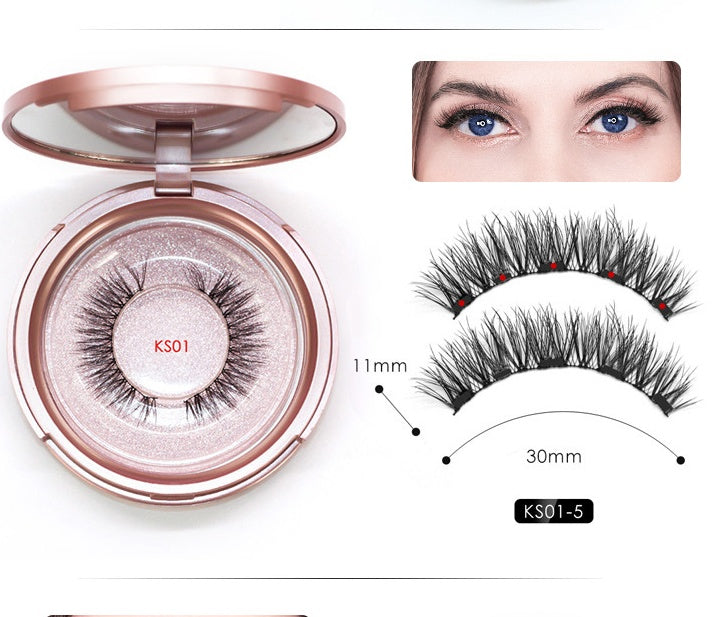 JMT-546058 Magnet False Eyelashes with Eyeliner - Black, 13.7 x 11.7 x 2.8 cm