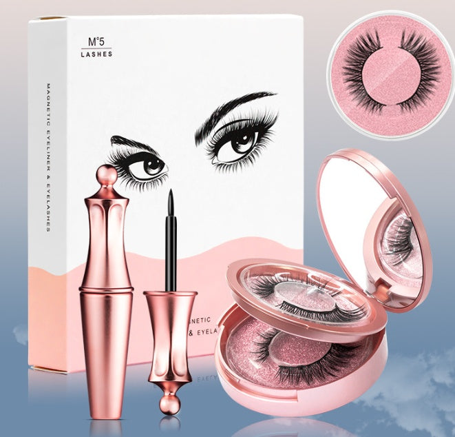 JMT-546058 Magnet False Eyelashes with Eyeliner - Black, 13.7 x 11.7 x 2.8 cm