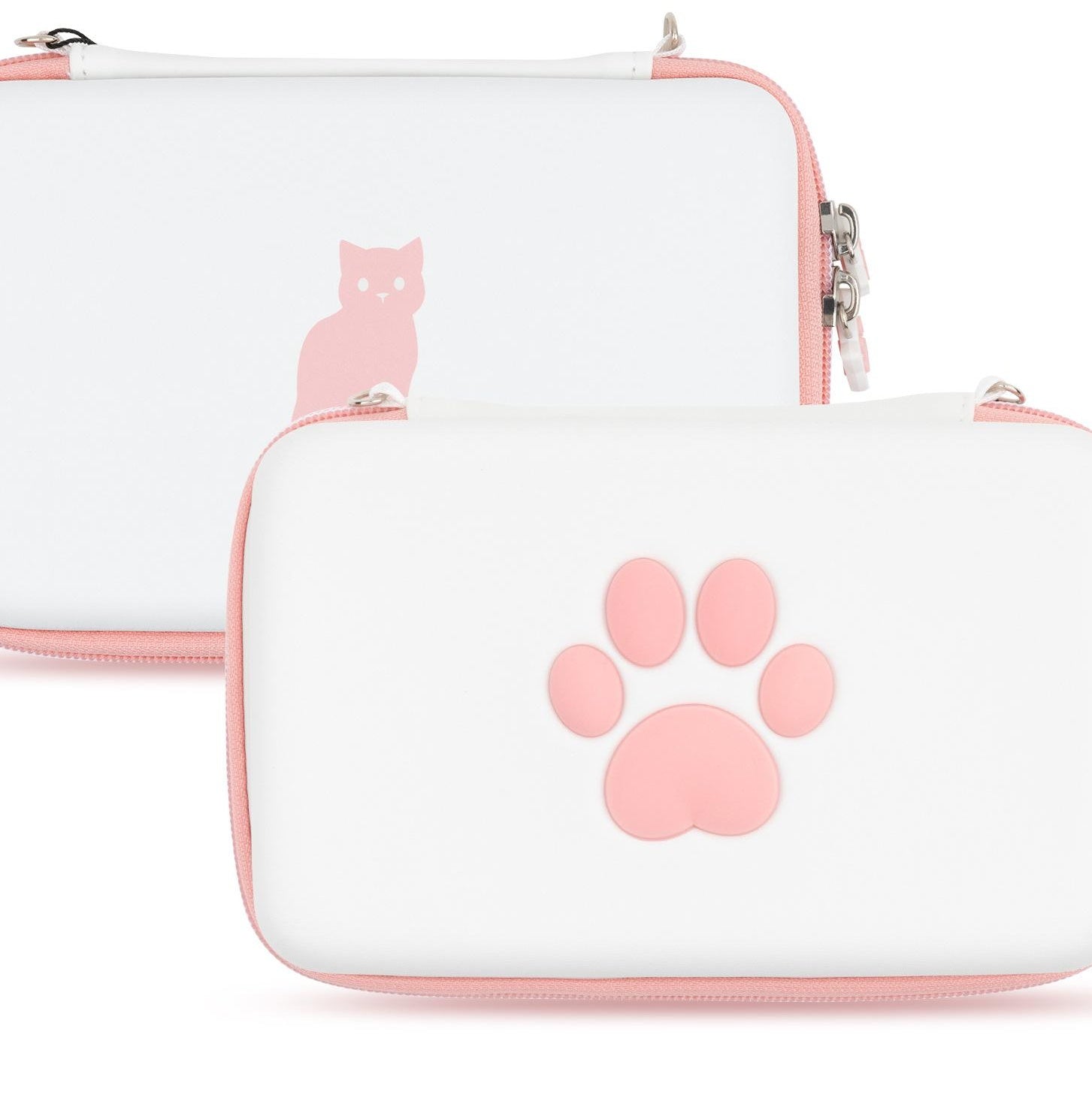 JMT-546122 Cat Paw Design Portable Storage Bag for Nintendo Switch with Card Slots