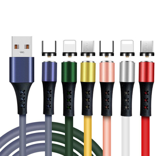 JMT-546122 Universal 1m Soft Silicone Mobile Charging Cable - USB, Micro USB, Type-C Compatible