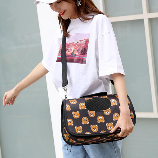 JMT-546186 Cartoon Diagonal Pet Carrier Bag for Comfortable Travel