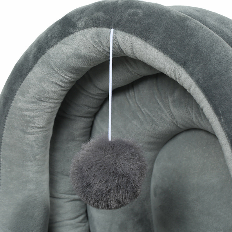 JMT-546250 Cozy Cloth Pet Nest Yurt for Small Dogs - Available in Gray, Light Pink, and Yellow