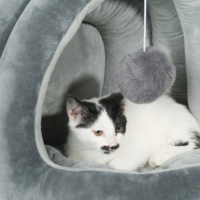 JMT-546250 Cozy Cloth Pet Nest Yurt for Small Dogs - Available in Gray, Light Pink, and Yellow