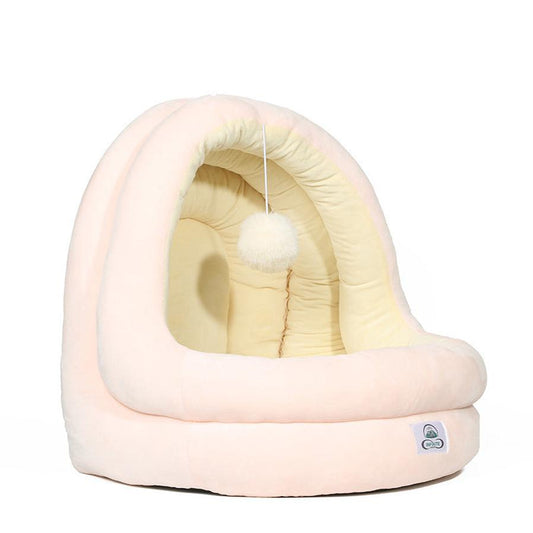 JMT-546250 Cozy Cloth Pet Nest Yurt for Small Dogs - Available in Gray, Light Pink, and Yellow