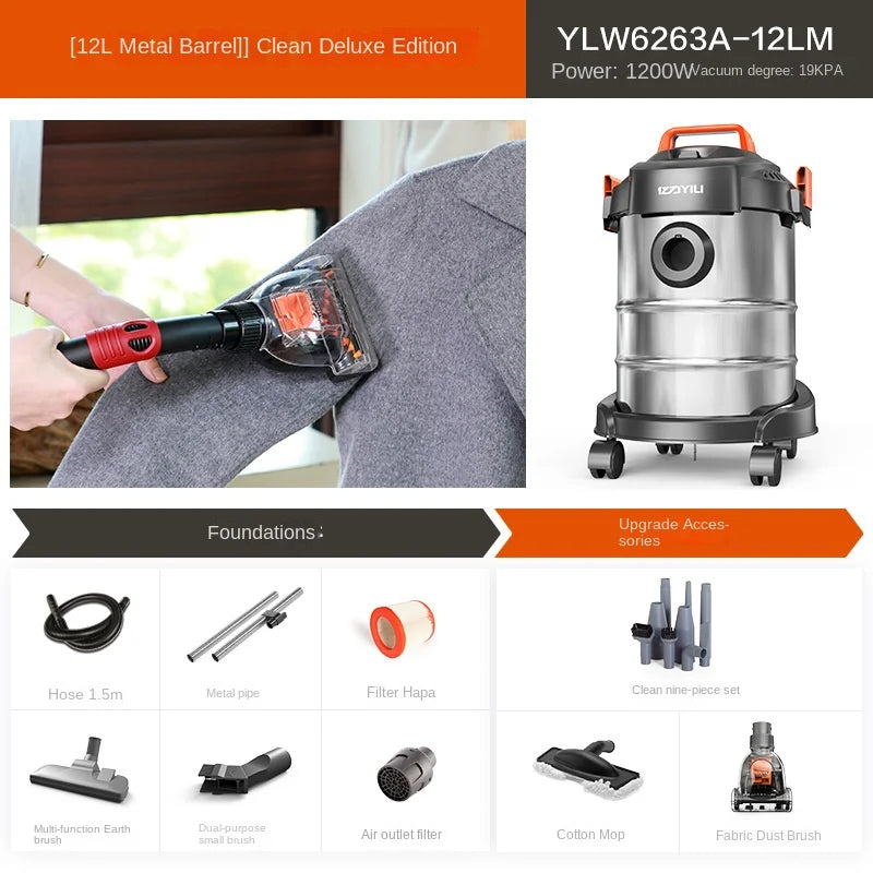 JMT-546250 High-Power Portable Vacuum Cleaner for Household and Automobile Use