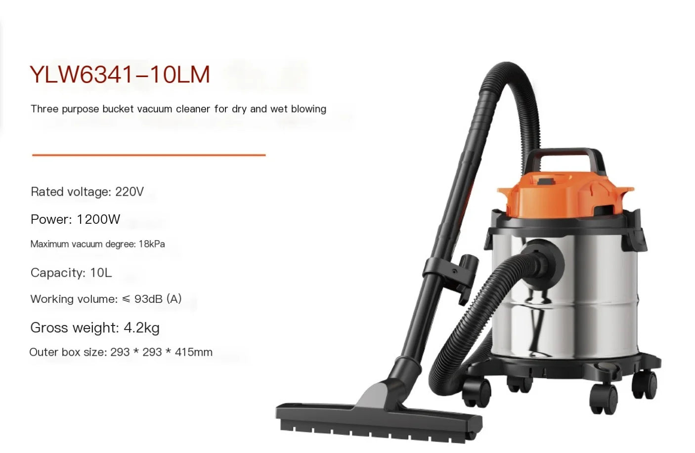 JMT-546250 High-Power Portable Vacuum Cleaner for Household and Automobile Use